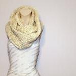 Oversized Chunky Cowl Scarf In Cream