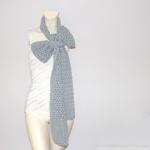 Bow Scarf // Infinity Scarf In Light Grey